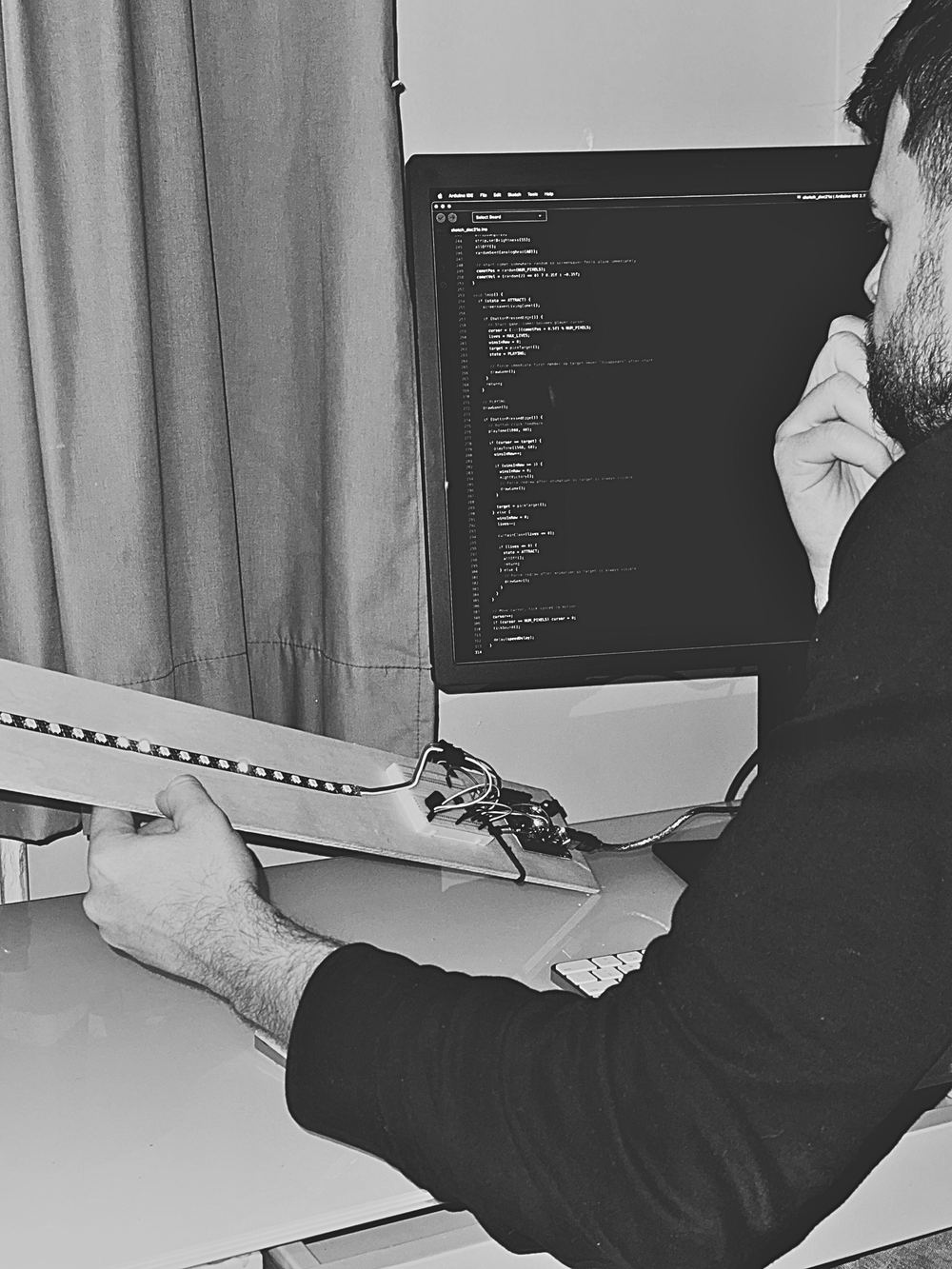 Iterating game behaviour in code at the bench.